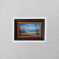 KLEINES ORIGINAL Ölgemälde auf Karton inkl. Rahmen | Landschaft / Natur | 11x7 cm | Signiert
