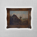 FERDINAND MARINUS (1808-1890) | Bauernhausszene mit Fütterung | ORIGINAL Ölgemälde auf Leinwand