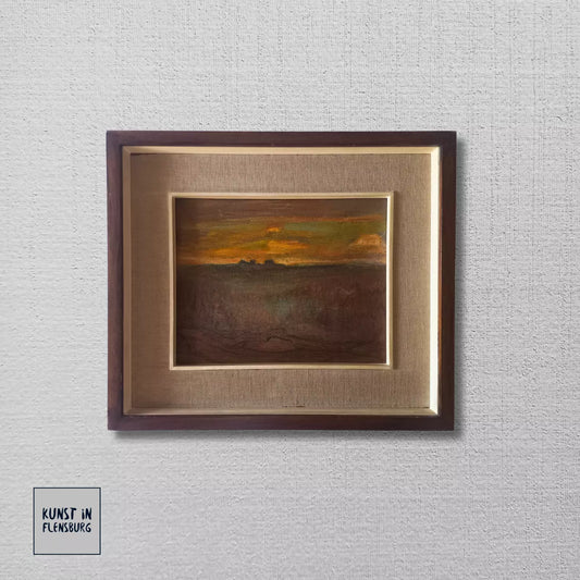 ERNST A. RADEMACHER | Sonnenaufgang am Moosberg | ORIGINAL Ölgemälde auf Karton