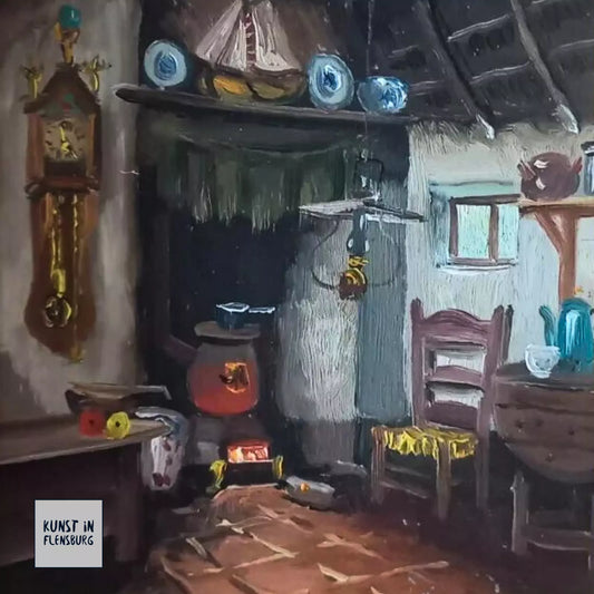 HENDRIK-JAN NEULAND (1928-2009) | Bäuerliches Interieur | ORIGINAL Ölgemälde inkl. Rahmen