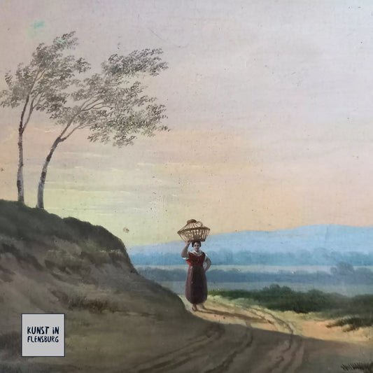 ALBERTUS VERHOESEN (1806-1881) | Romantische Landschaft | ORIGINAL Ölgemälde auf Holzplatte