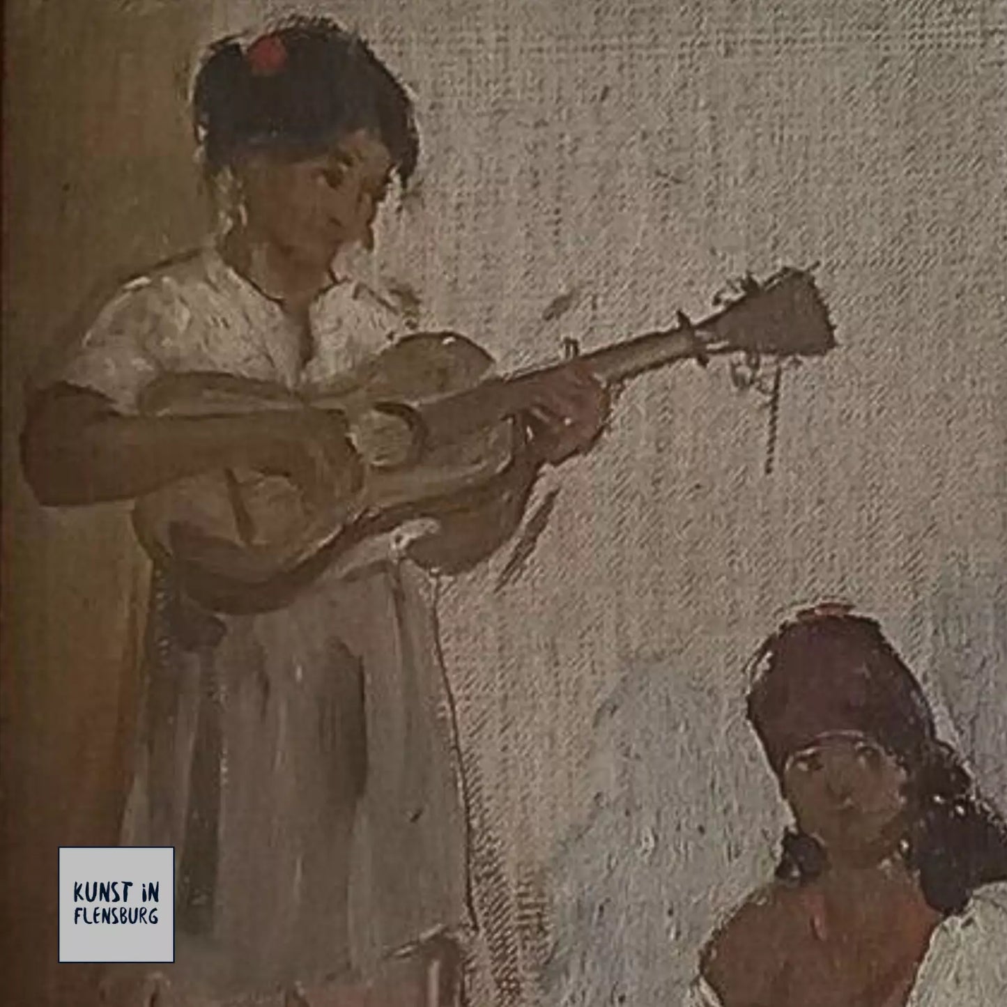 THEODOR VON DER BEEK (1838-1921) | Musizierende Mädchen |  ORIGINAL Ölgemälde auf Leinwand