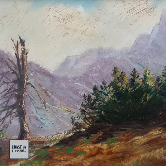 MAX HEICHELE (1890-1979) | Berglandschaft | ORIGINAL Ölgemälde auf Holzplatte inkl. Rahmen