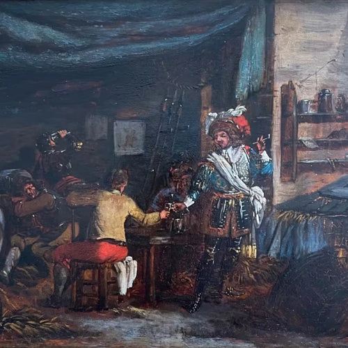DOMENICO QUAGLIO (1787-1837) | Szene in einer Taverne | ORIGINAL Ölgemälde auf Holzplatte