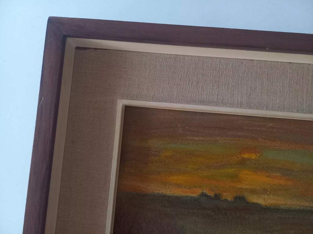 ERNST A. RADEMACHER | Sonnenaufgang am Moosberg | ORIGINAL Ölgemälde auf Karton