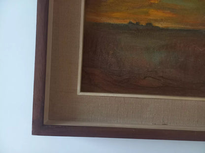 ERNST A. RADEMACHER | Sonnenaufgang am Moosberg | ORIGINAL Ölgemälde auf Karton
