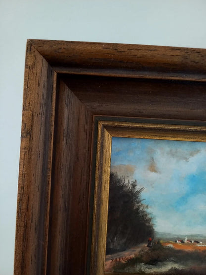 JOHANN-NORBERT FROWIN (*1943) | Landschaft bei Passau | ORIGINAL Ölgemälde auf Karton