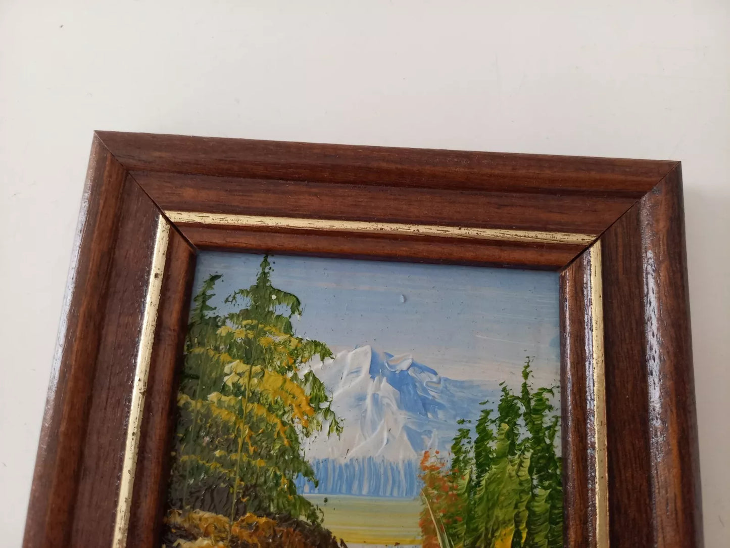 KLEINES ORIGINAL Ölgemälde auf Karton inkl. Holzrahmen | Landschaft / Natur | 11x11 cm