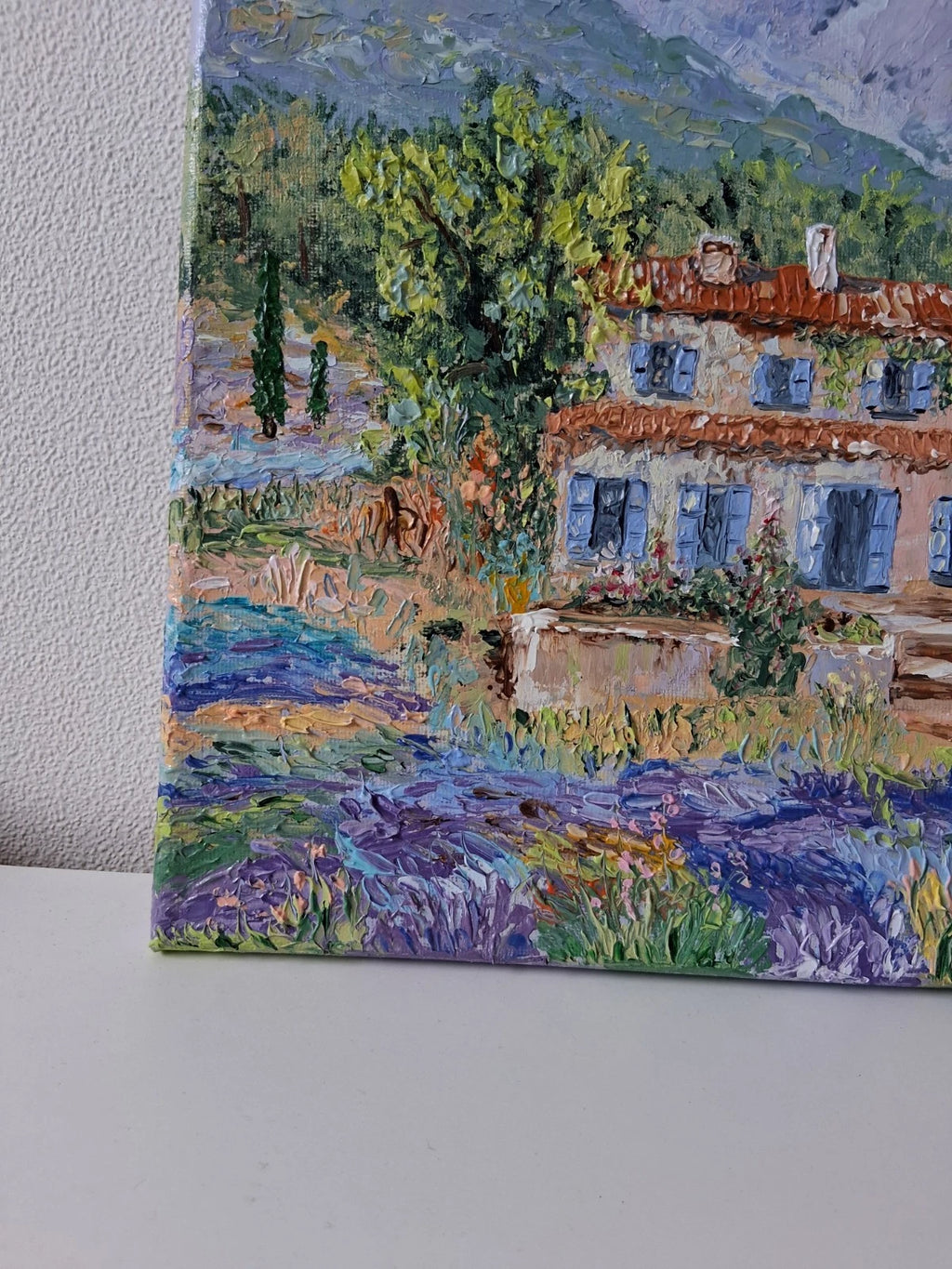 ORIGINAL Ölgemälde auf Leinwand | Sommer in der Toskana / Landschaft / Italien | 40x30 cm