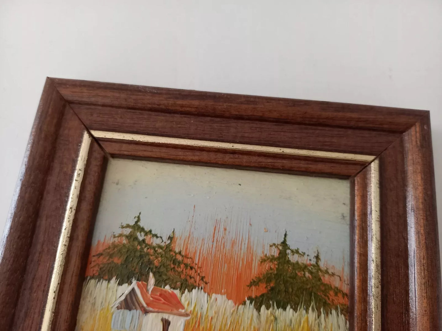 KLEINES ORIGINAL Ölgemälde auf Karton inkl. Holzrahmen | Landschaft / Natur | 11x11 cm