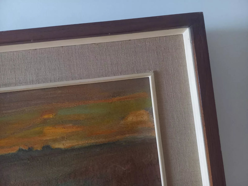 ERNST A. RADEMACHER | Sonnenaufgang am Moosberg | ORIGINAL Ölgemälde auf Karton