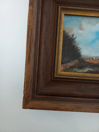 JOHANN-NORBERT FROWIN (*1943) | Landschaft bei Passau | ORIGINAL Ölgemälde auf Karton
