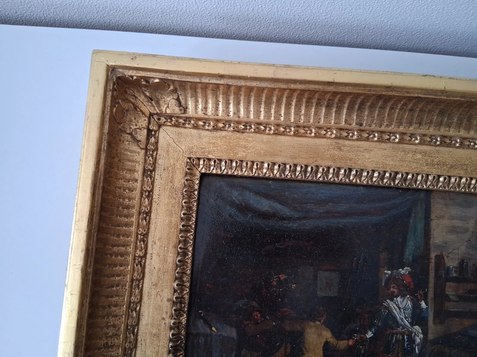 DOMENICO QUAGLIO (1787-1837) | Szene in einer Taverne | ORIGINAL Ölgemälde auf Holzplatte