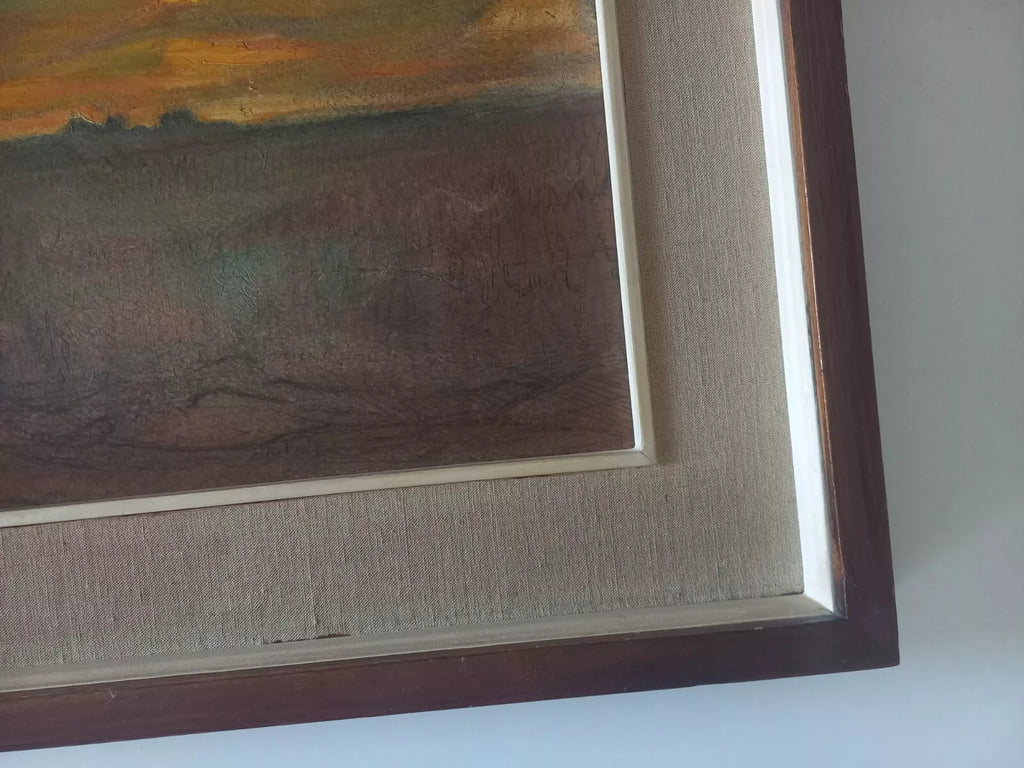 ERNST A. RADEMACHER | Sonnenaufgang am Moosberg | ORIGINAL Ölgemälde auf Karton