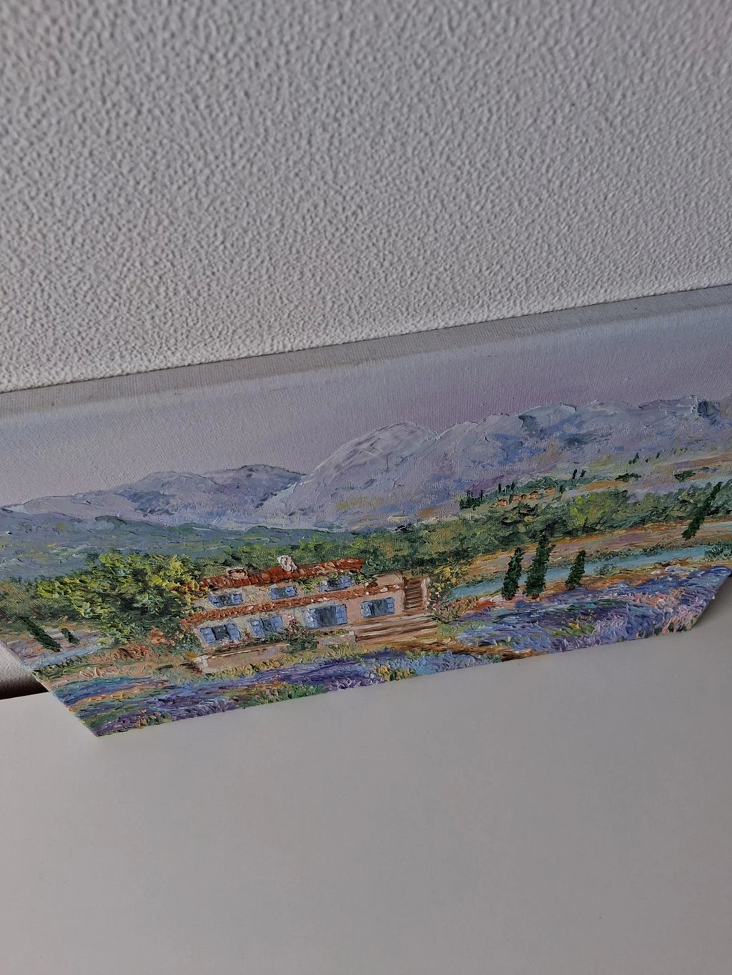 ORIGINAL Ölgemälde auf Leinwand | Sommer in der Toskana / Landschaft / Italien | 40x30 cm
