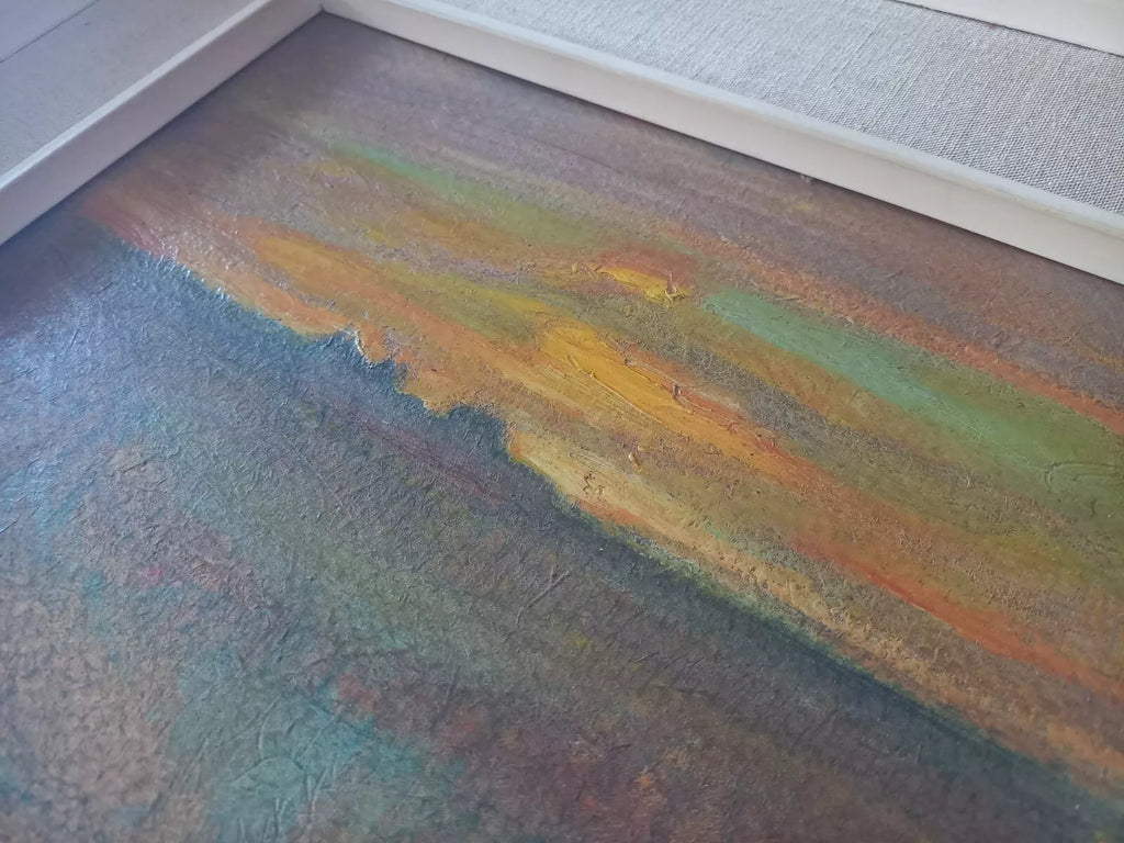 ERNST A. RADEMACHER | Sonnenaufgang am Moosberg | ORIGINAL Ölgemälde auf Karton