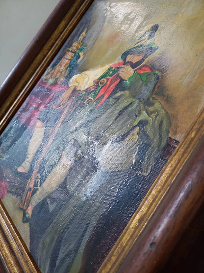 ORIGINAL Ölgemälde auf Leinwand inkl. Holzrahmen | Mann in Tracht / Portrait | Signiert