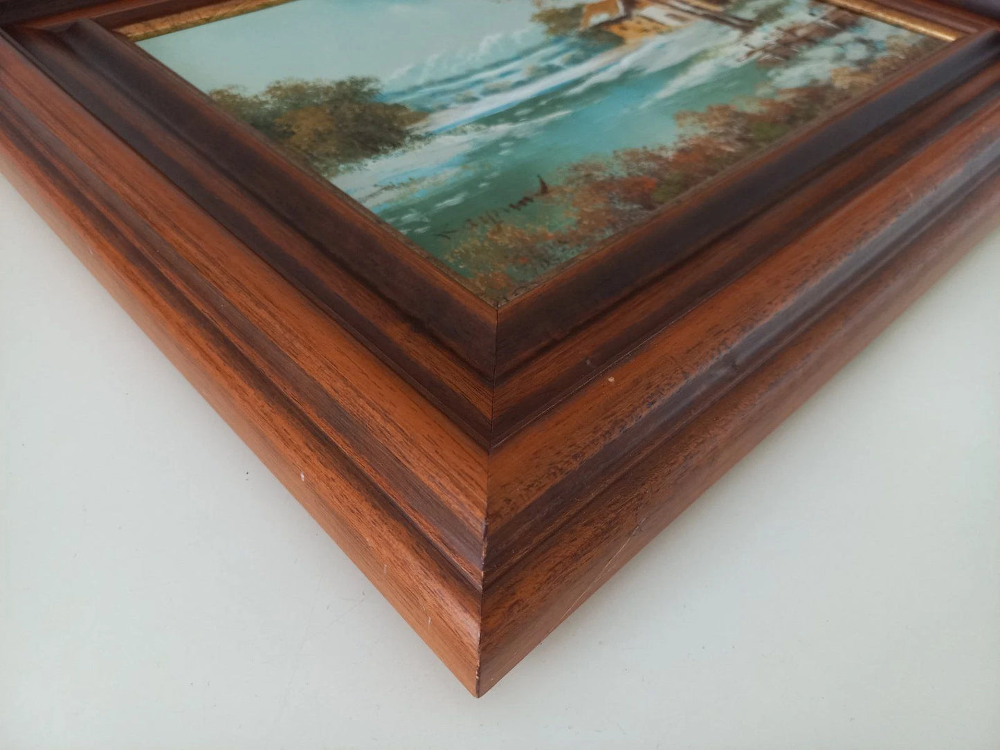 ORIGINAL Ölgemälde auf Leinwand inkl. Rahmen | Winter im Herbst / Landschaft / Natur | Signiert