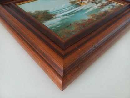 ORIGINAL Ölgemälde auf Leinwand inkl. Rahmen | Winter im Herbst / Landschaft / Natur | Signiert