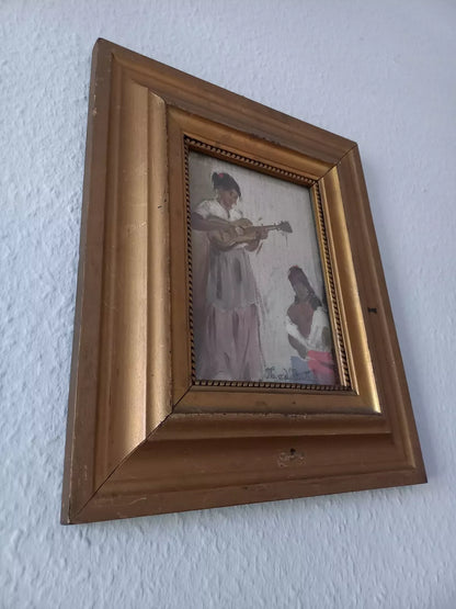 THEODOR VON DER BEEK (1838-1921) | Musizierende Mädchen |  ORIGINAL Ölgemälde auf Leinwand