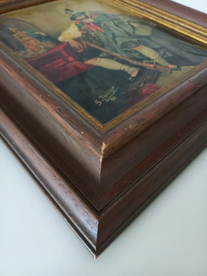 ORIGINAL Ölgemälde auf Leinwand inkl. Holzrahmen | Mann in Tracht / Portrait | Signiert