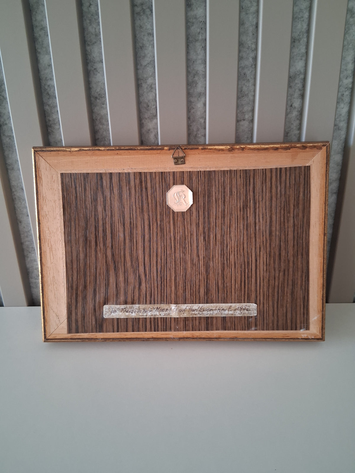 Altes Ölgemälde handgemalt mit Holzrahmen | Im Freisinger Moor | 24x17 cm | ORIGINAL & Signiert