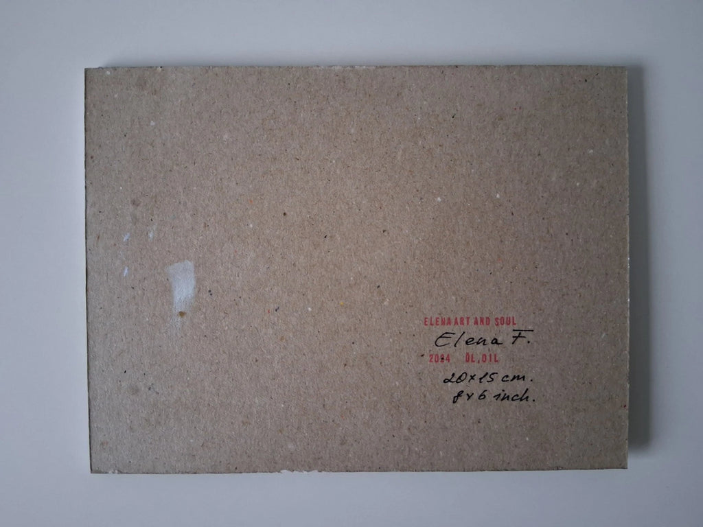 ORIGINAL Ölgemälde auf Karton | Wilde Blumen / Blumenwiese | 20x15 cm | Signiert