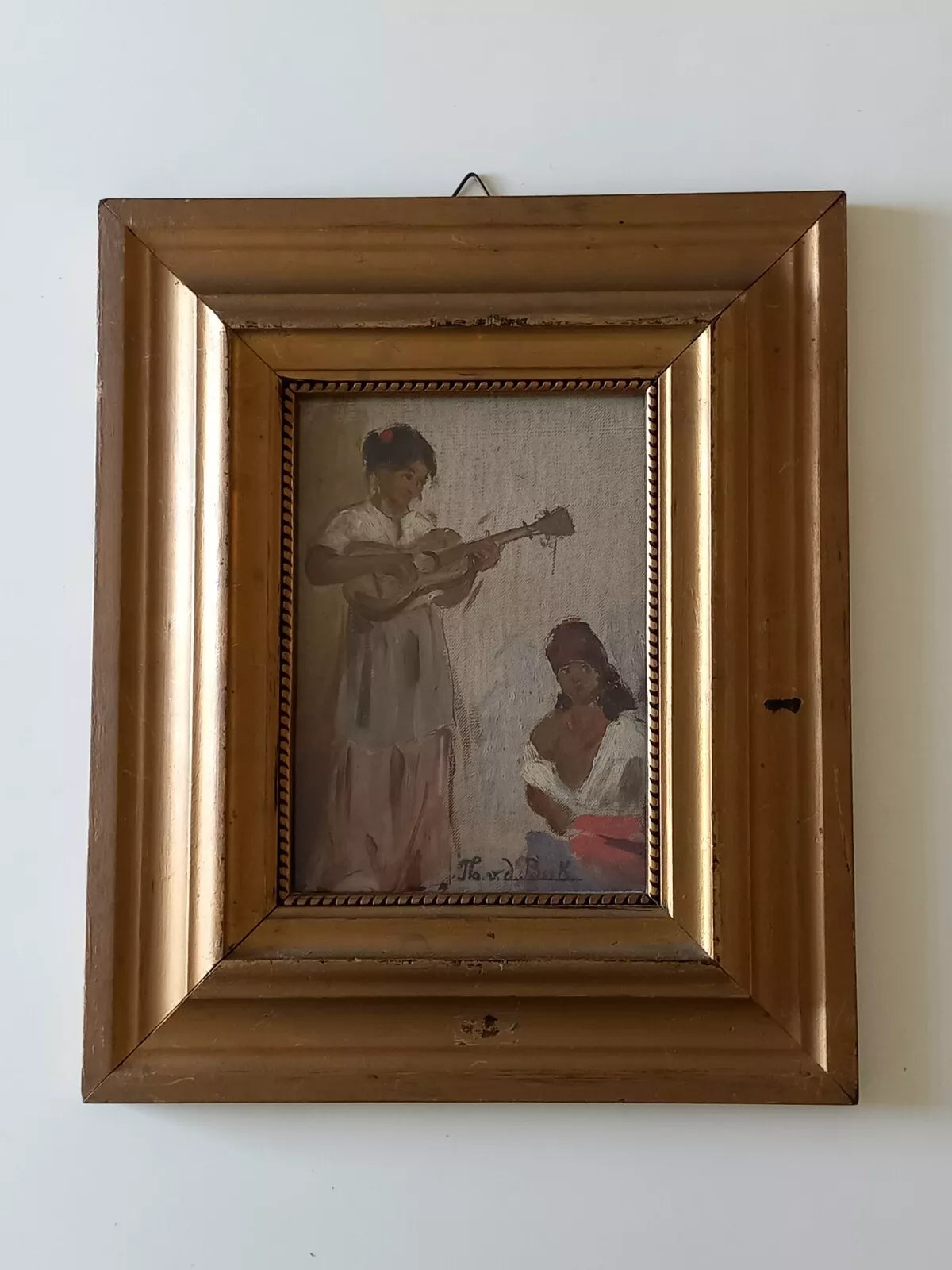 THEODOR VON DER BEEK (1838-1921) | Musizierende Mädchen |  ORIGINAL Ölgemälde auf Leinwand