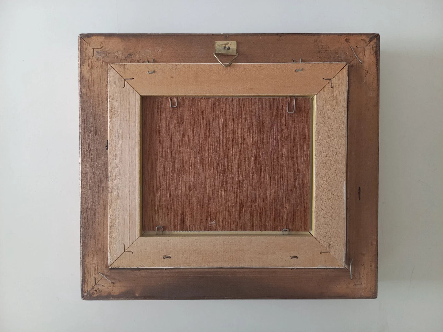 ORIGINAL Ölgemälde auf Leinwand inkl. Rahmen | Berglandschaft / Natur / Fluss | 23x20 cm