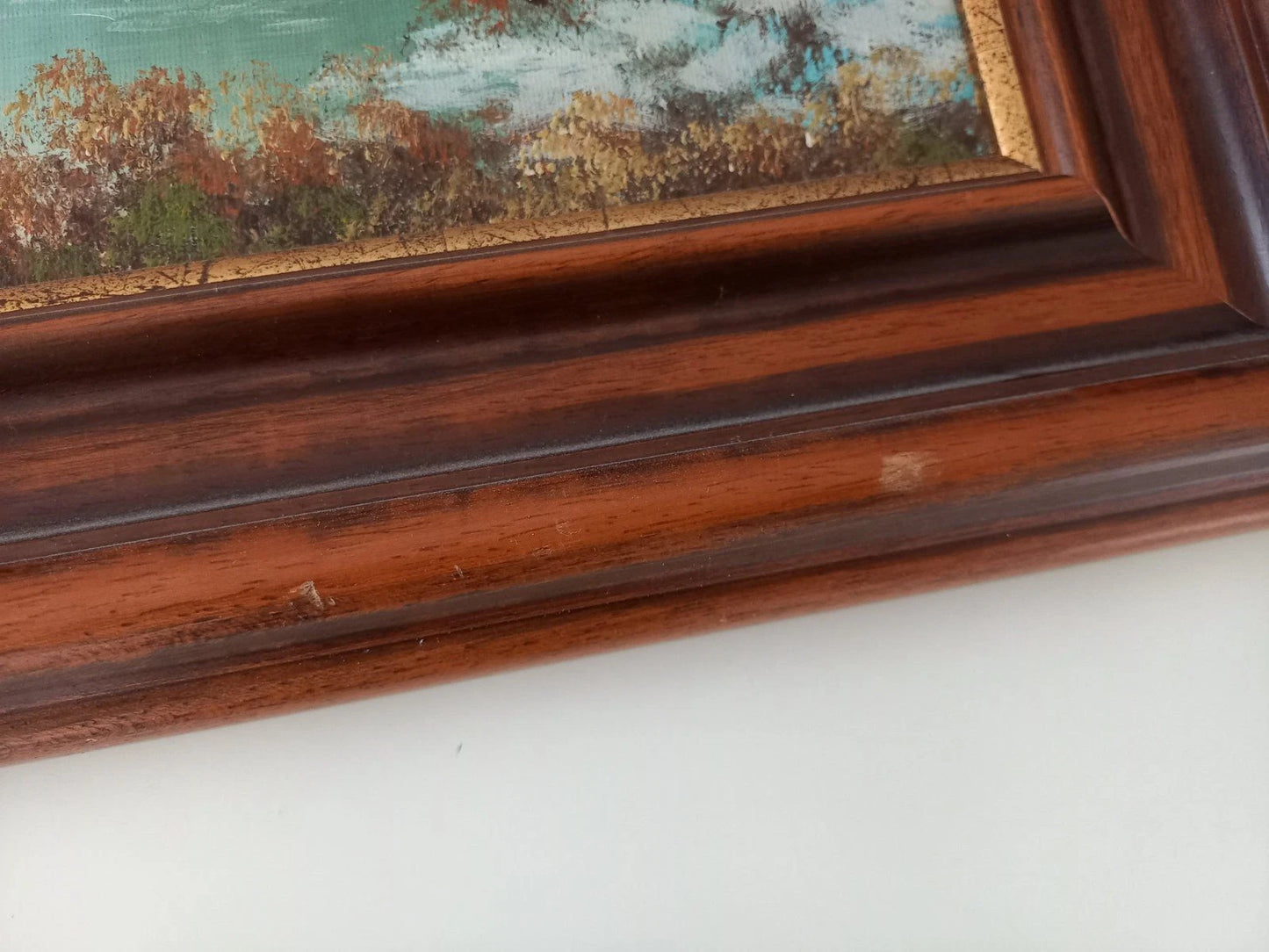 ORIGINAL Ölgemälde auf Leinwand inkl. Rahmen | Winter im Herbst / Landschaft / Natur | Signiert