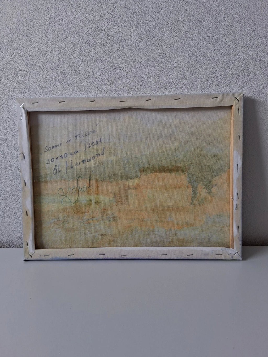 ORIGINAL Ölgemälde auf Leinwand | Sommer in der Toskana / Landschaft / Italien | 40x30 cm