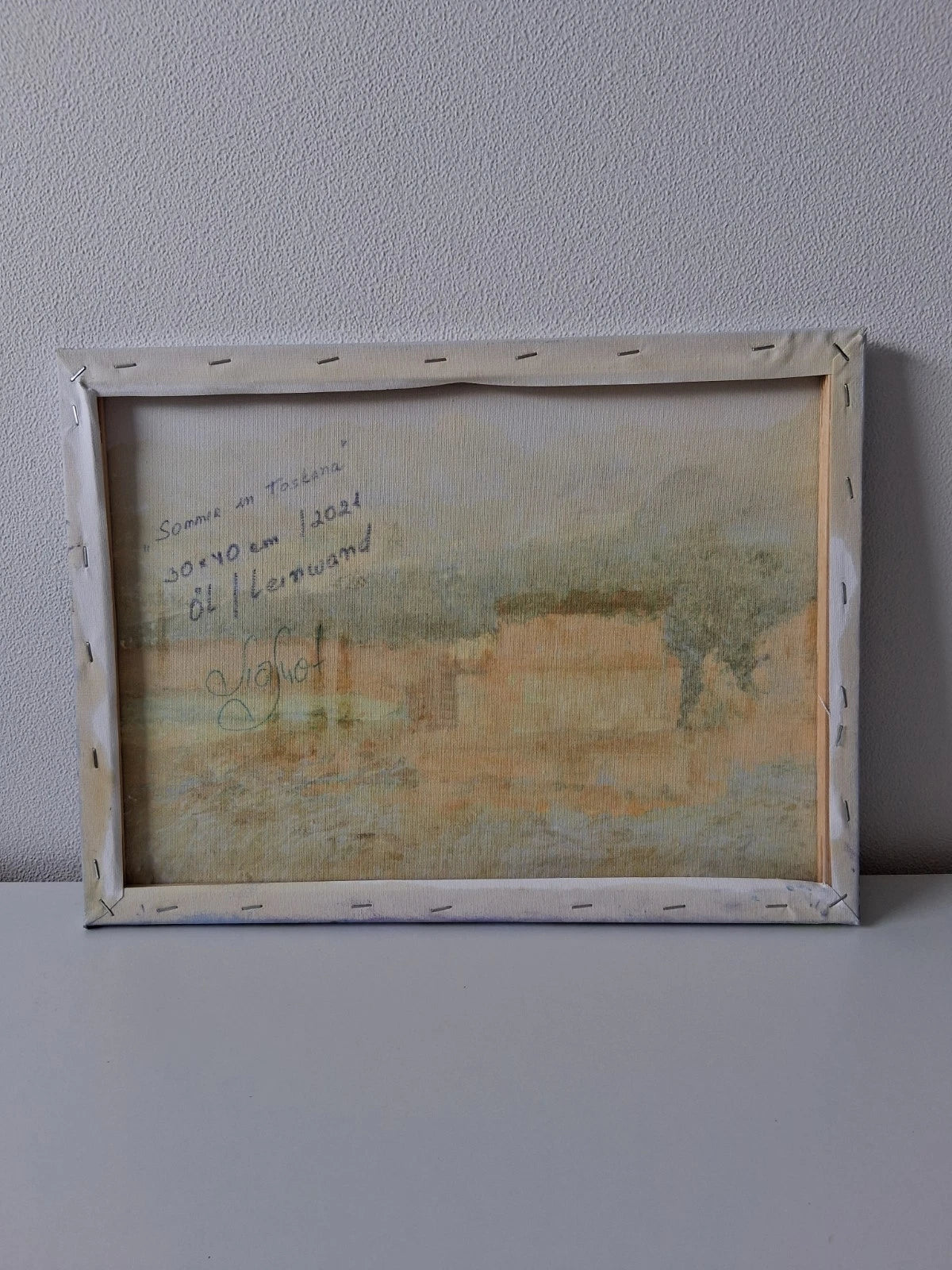 ORIGINAL Ölgemälde auf Leinwand | Sommer in der Toskana / Landschaft / Italien | 40x30 cm