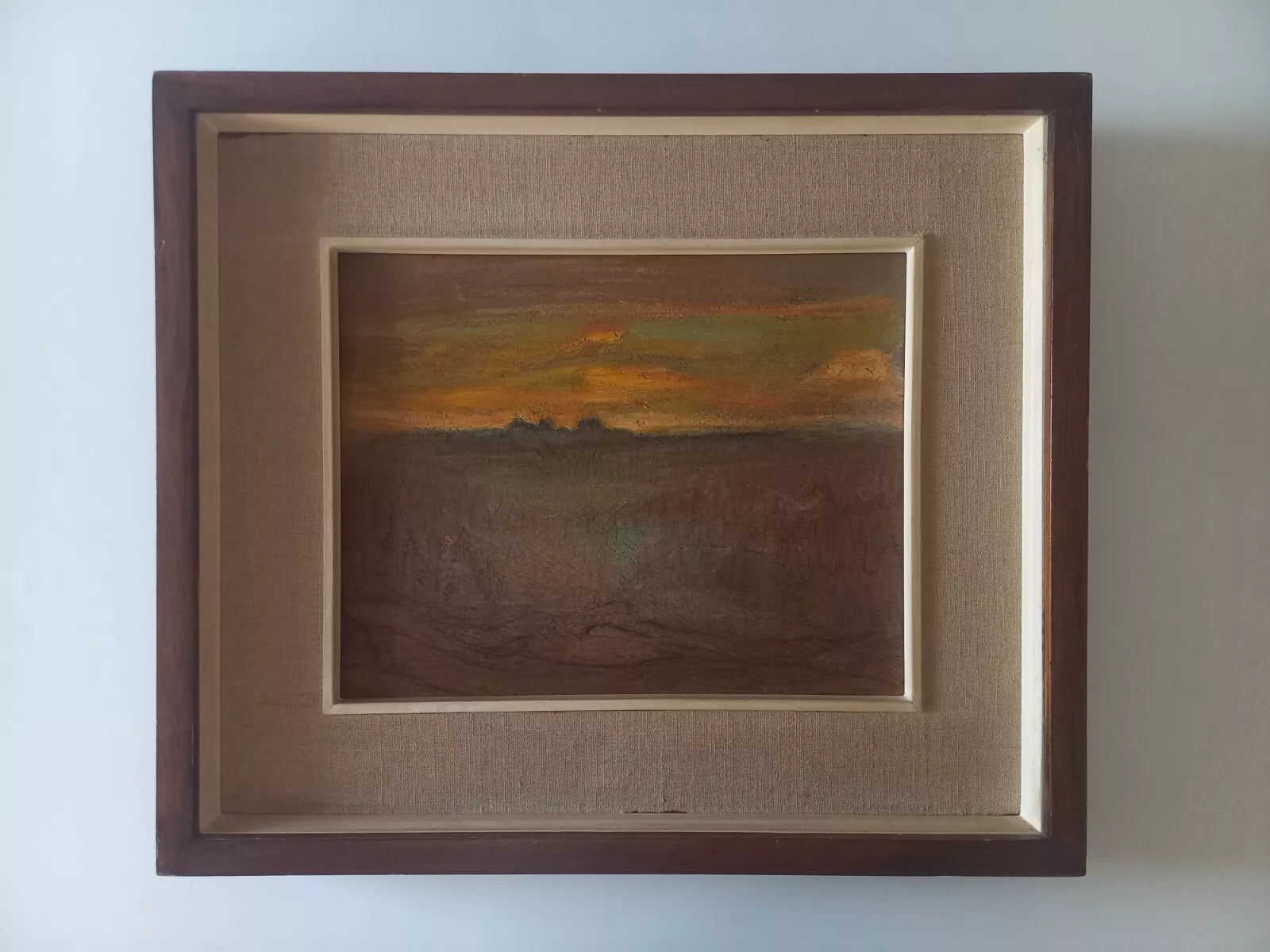 ERNST A. RADEMACHER | Sonnenaufgang am Moosberg | ORIGINAL Ölgemälde auf Karton