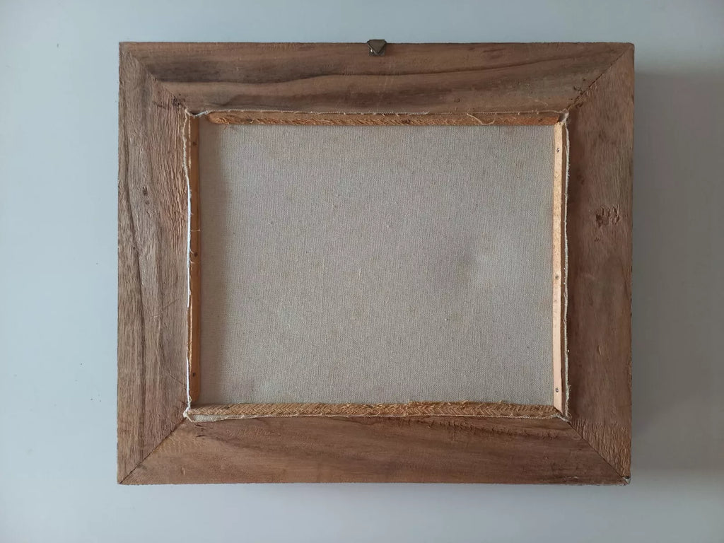 ORIGINAL Ölgemälde auf Leinwand inkl. Holzrahmen | Sommerlandschaft am See mit Figuren