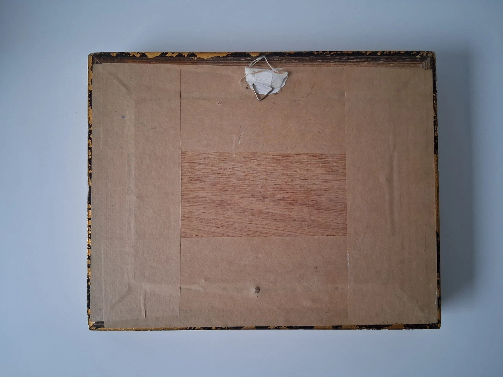 ORIGINAL Ölgemälde auf Holzplatte inkl. Rahmen | Romantische Seenlandschaft | 24x19 cm | Signiert