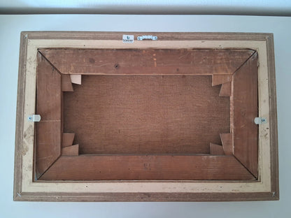 W. EHRL (1948) | Kapelle im Wald | ORIGINAL Ölgemälde auf Leinwand inkl. Rahmen | 51x33 cm