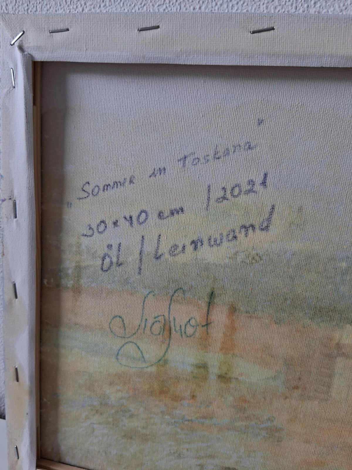 ORIGINAL Ölgemälde auf Leinwand | Sommer in der Toskana / Landschaft / Italien | 40x30 cm