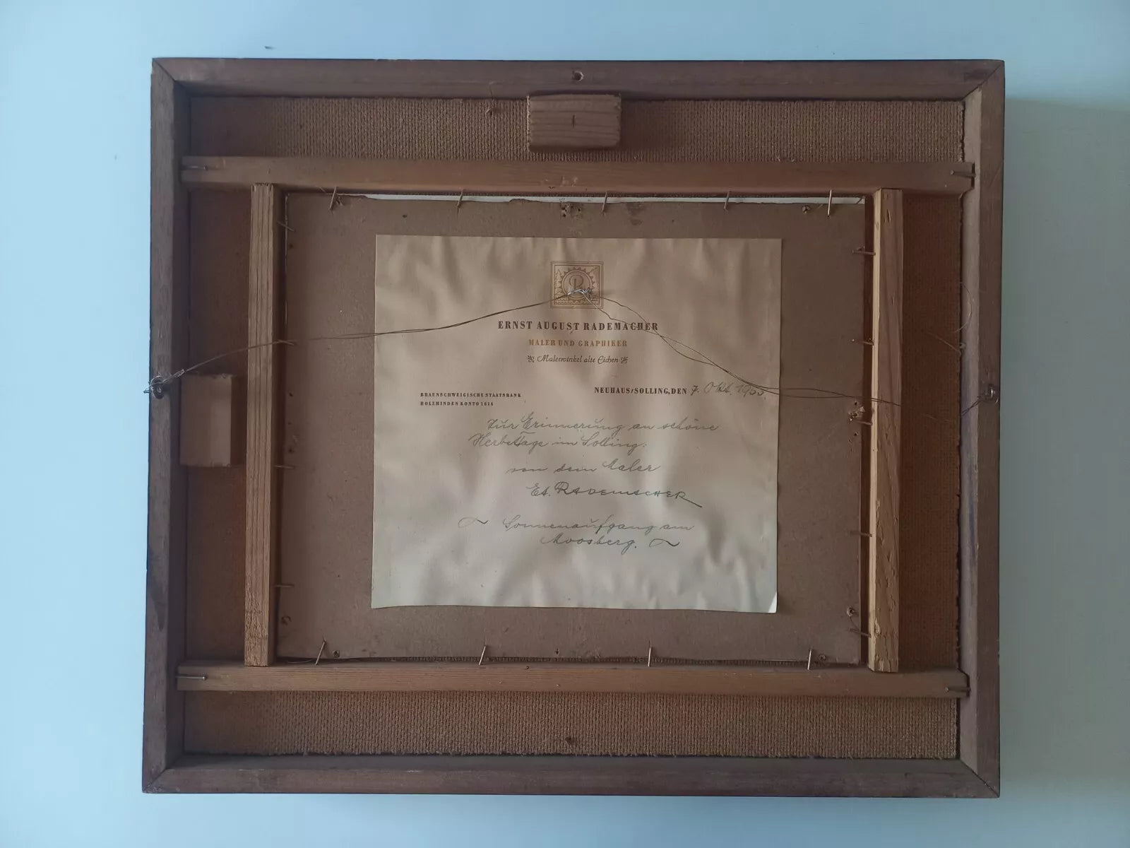 ERNST A. RADEMACHER | Sonnenaufgang am Moosberg | ORIGINAL Ölgemälde auf Karton