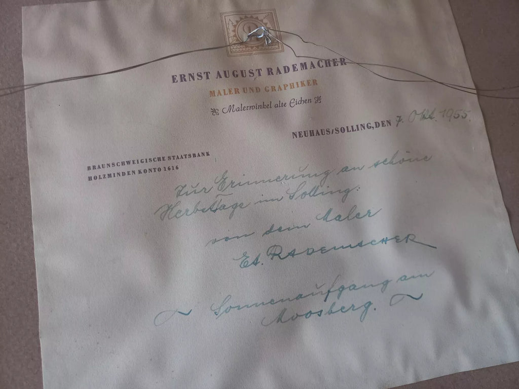 ERNST A. RADEMACHER | Sonnenaufgang am Moosberg | ORIGINAL Ölgemälde auf Karton