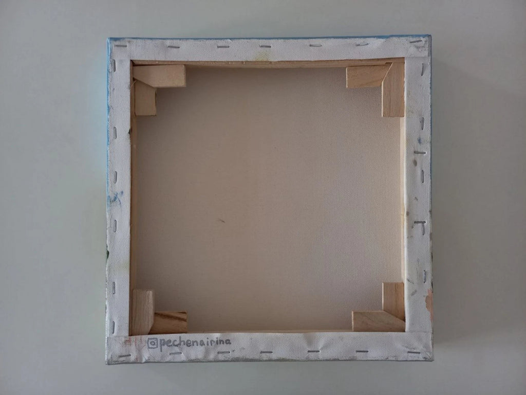ORIGINAL Ölgemälde auf Leinwand | Leuchtturm / Landschaft / Natur | 30x30 cm | Signiert