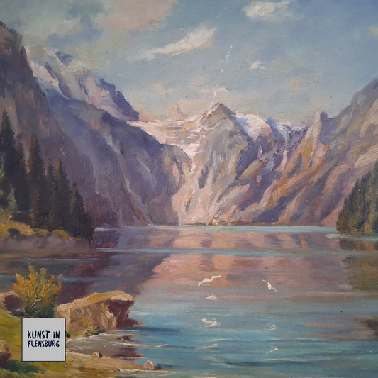 WALTER HELMRICH | Am Königssee vom Malerwinkel | ORIGINAL Ölgemälde auf Karton inkl. Rahmen