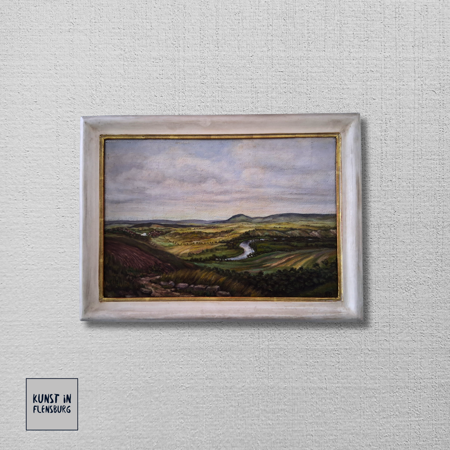OTTO RIEGER (*1928) | Neckarlandschaft / Fluss / Natur | ORIGINAL Ölgemälde auf Leinwand inkl. Rahmen