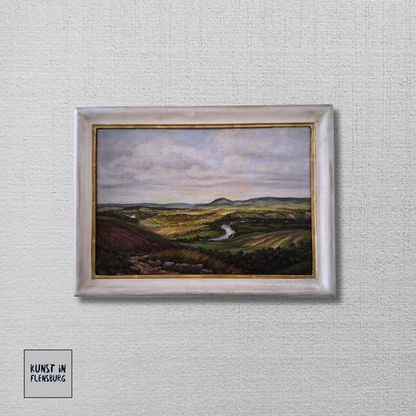 OTTO RIEGER (*1928) | Neckarlandschaft / Fluss / Natur | ORIGINAL Ölgemälde auf Leinwand inkl. Rahmen