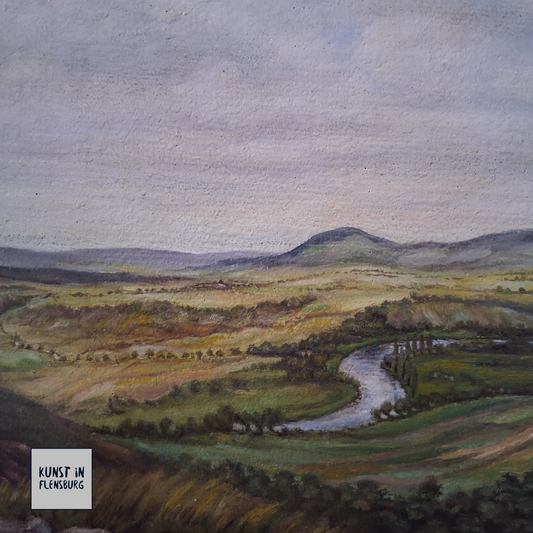 OTTO RIEGER (*1928) | Neckarlandschaft / Fluss / Natur | ORIGINAL Ölgemälde auf Leinwand inkl. Rahmen