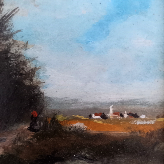 JOHANN-NORBERT FROWIN (*1943) | Landschaft bei Passau | ORIGINAL Ölgemälde auf Karton