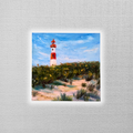 ORIGINAL Ölgemälde auf Leinwand | Leuchtturm / Landschaft / Natur | 30x30 cm | Signiert