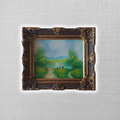 ORIGINAL Ölgemälde auf Leinwand inkl. Holzrahmen | Sommerlandschaft am See mit Figuren