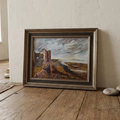 Altes Ölgemälde handgemalt nach John Constable mit Holzrahmen | Hadleigh Castle | Signiert