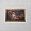 HANDGEMALTES Ölgemälde auf Leinwand nach Carl Spitzweg | Kapelle im Wald | W. EHRL (1948)