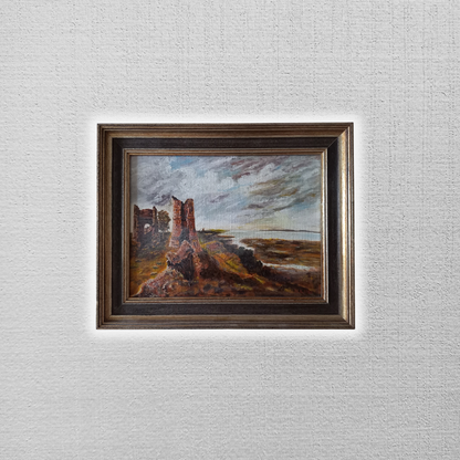 HANDGEMALTES Ölgemälde auf Karton nach John Constable | Hadleigh Castle | Signiert: W. KAISER